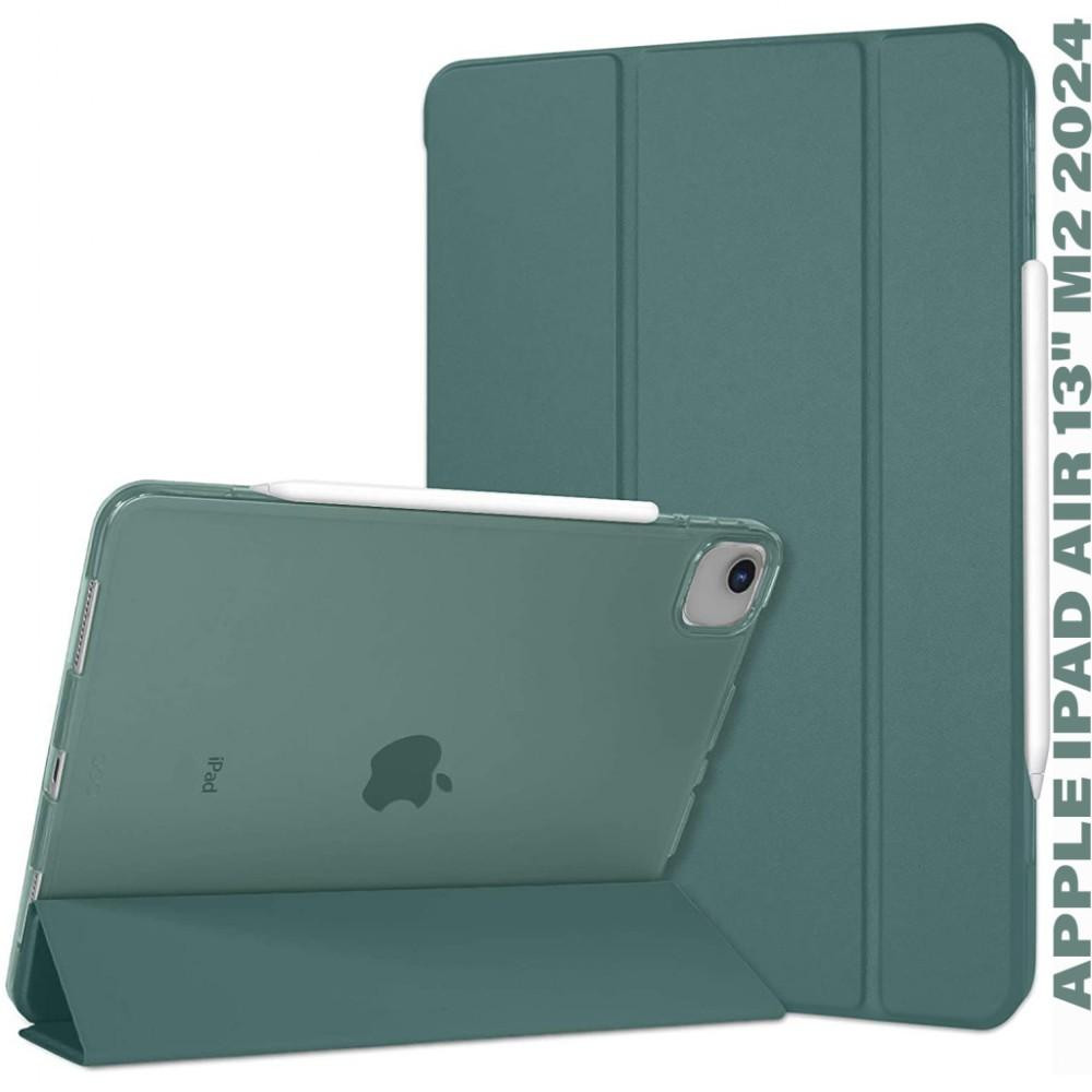 BeCover Чохол-книжка Tri Fold Hard  для Apple iPad Air 13" M2 2024 Dark Green (711723) - зображення 1