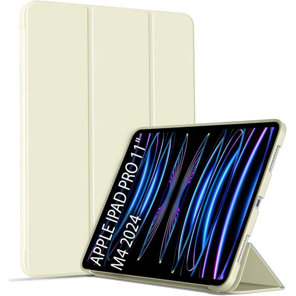 BeCover Чохол-книжка Tri Fold Soft TPU Silicone  для Apple iPad Pro 11" M4 2024 Beige (711745) - зображення 1