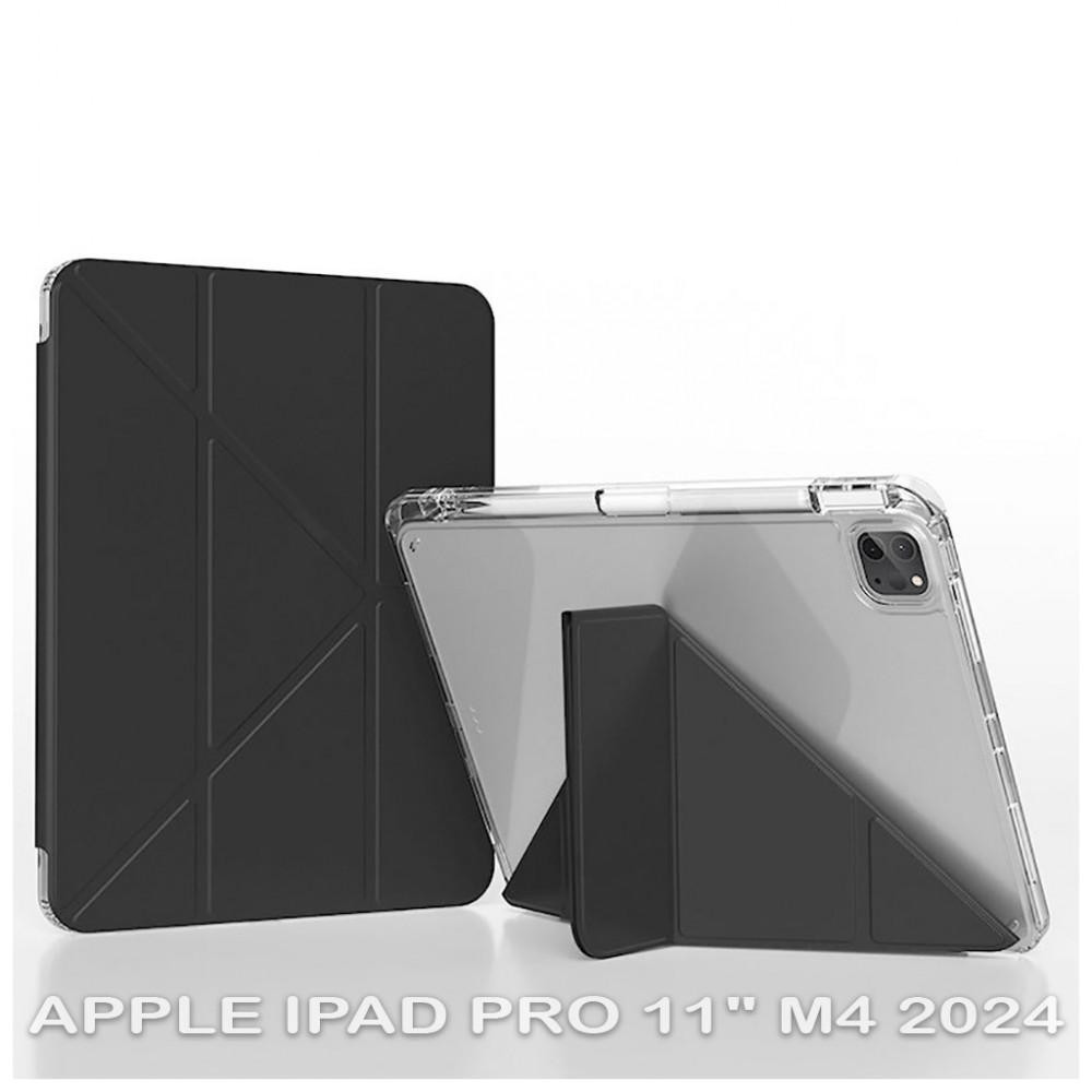 BeCover Обкладинка Ultra Slim Origami Transparent  з кріпленням Apple iPad Pro 11" M4 2024 Black (711689) - зображення 1