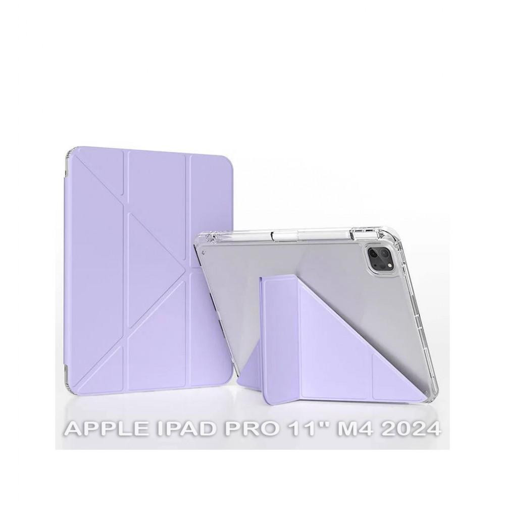 BeCover Обкладинка Ultra Slim Origami Transparent  з кріпленням Apple iPad Pro 11" M4 2024 Purple (711692) - зображення 1