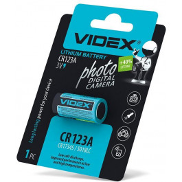   VIDEX CR123A bat(3B) Lithium 1шт (23459)