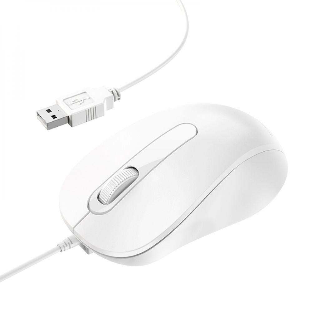 Borofone BG4 Business wired mouse White (BG4W) - зображення 1