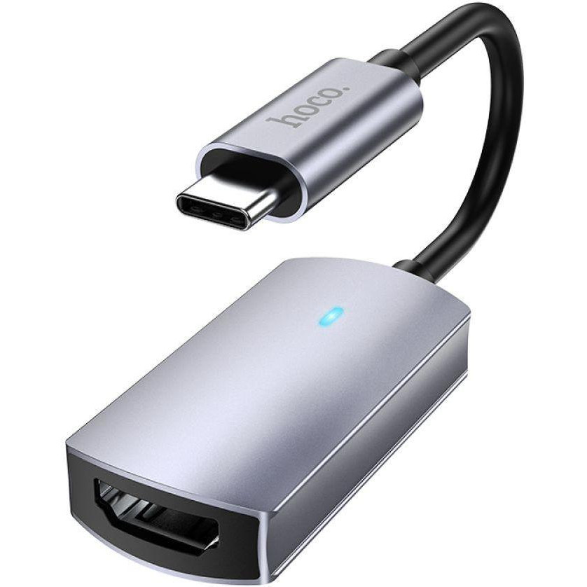 Hoco UA20 Presage USB-C to HDMI Gray (6931474770264) - зображення 1