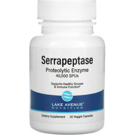   Lake Avenue Nutrition Серрапептаза, протеолітичний фермент Serrapeptase Proteolytic Enzyme 40000 SPU 30 vegcaps