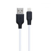 Hoco X21 Plus USB Type-A to Lightning 0.25m Black/White (6931474712349) - зображення 1