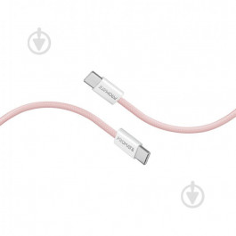   Promate USB Type-C to USB Type-C 60W 1.2m Pink (ecoline-cc120.pink)