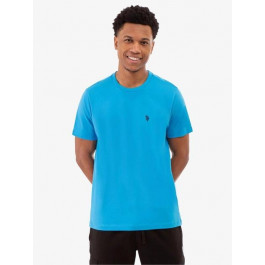   U.S. Polo Assn Футболка бавовняна довга чоловіча  113904-0400A(BEACON BLUE) L Синя