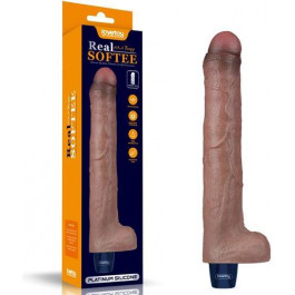   LoveToy Real Softee Rechargeable Silicone Vibrating Dildo 10.5" (6452LVTOY1004)