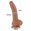 LoveToy Sliding-Skin Dual Layer Dong 7.5" Brown (6452LVTOY1014) - зображення 3