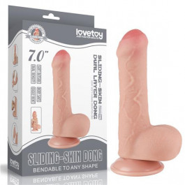   LoveToy Sliding-Skin Dual Layer Dong 7" Flesh (6452LVTOY991)