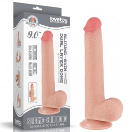   LoveToy Sliding-Skin Dual Layer Dong 9" Flesh (6452LVTOY1000)