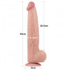 LoveToy Sliding-Skin Dual Layer Dong 13.5" Flesh (6452LVTOY936) - зображення 3