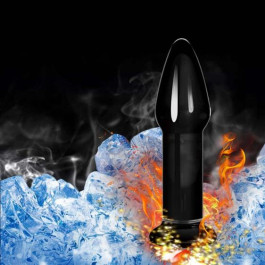   LoveToy 5" Glass Romance Anal Plug Black (6452LVTOY429)