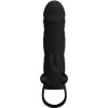 Pretty Love 5,5 Inch Vibrating Penis Sleeve чёрная 14 см (6603BI0405) - зображення 8