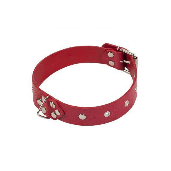 Slash Leather Restraints Collar, RED (51420280164) - зображення 1