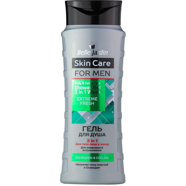 Belle Jardin Cosmetics Гель для душу 3в1 чоловічий  Skin Care for men Extreme Fresh 420 мл (5907582907831) - зображення 1