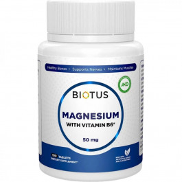   Biotus БАД Магний и витамин В6, Magnesium with Vitamin B6 100 таблеток