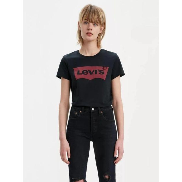 Levi's Футболка бавовняна жіноча  751947377 XS Чорна (1159801505) - зображення 1