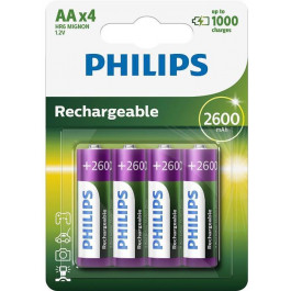   Philips AA 2600mAh NiMh 4шт (R6B4B260/10)