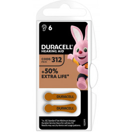   Duracell ZA312 bat(1.4B) Zinc Air 6шт 5004325