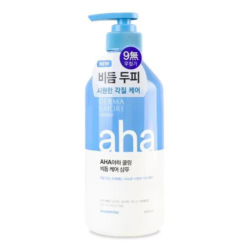 KeraSys Шампунь  Derma & More Aha Cooling Dandruff Care Shampoo для чутливої шкіри голови 600 мл (8801046299 - зображення 1