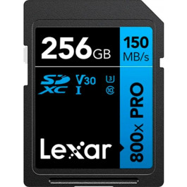   Lexar 256 GB SDXC High Performance 800x Pro UHS-I U3 V30 Class 10 (LSD0800P256G-BNNNG)