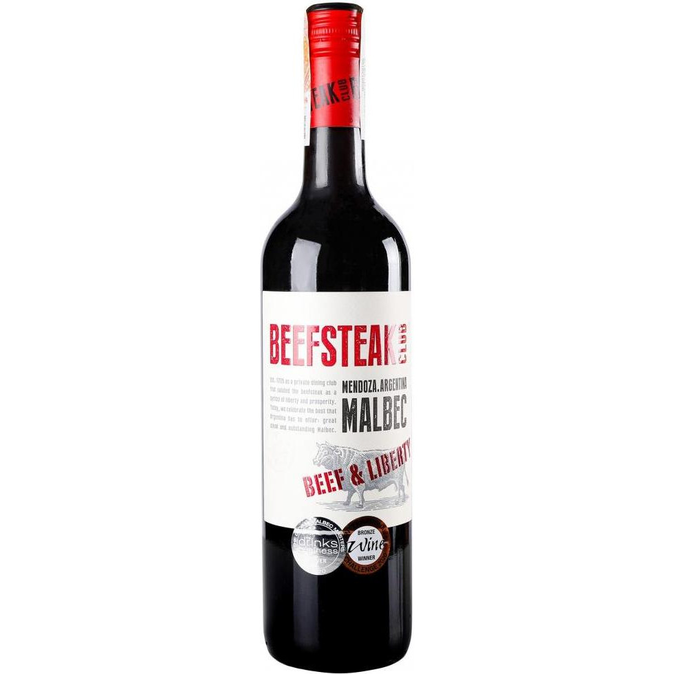 Beefsteak Club Вино  Beef & Liberty Malbec Mendoza, 0,75 л (5011932012325) - зображення 1