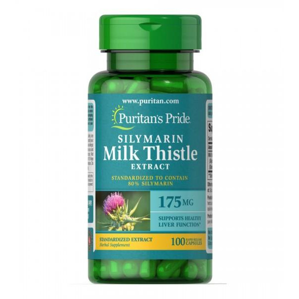 Puritan's Pride Silymarin Milk Thistle Extract 175 мг 100 капс - зображення 1