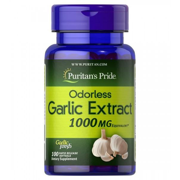 Puritan's Pride Odorless Garlic Extract 1000 мг (100 капс) - зображення 1