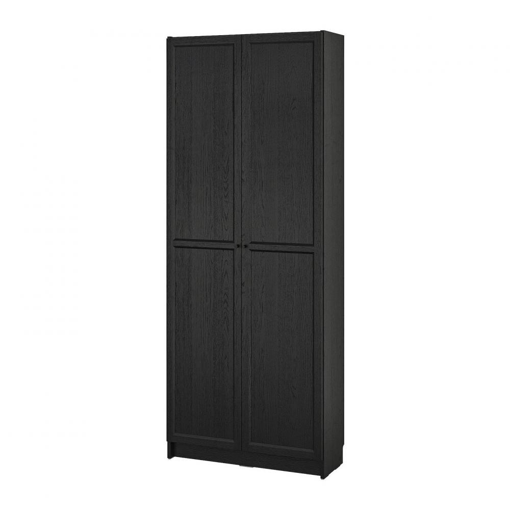 IKEA BILLY Книжкова шафа чорна дуб 80х30х202 (395.631.31) - зображення 1