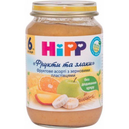   Hipp Фрукты и зерно Фруктовое ассорти с зерновыми хлопьями, 190 г.