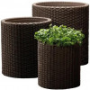 Keter Горшок для цветов Cylinder Planter L Коричневый (7290103664206) - зображення 3