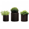 Keter Горшок для цветов Cylinder Planter L Коричневый (7290103664206) - зображення 7