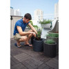 Keter Горшок для цветов Cylinder Planter L Коричневый (7290103664206) - зображення 9