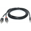 REAL-EL Audio Pro 3.5mm M - 2xRCA M 1.8m Black (EL123500042) - зображення 1