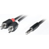 REAL-EL Audio Pro 3.5mm M - 2xRCA M 1.8m Black (EL123500042) - зображення 2