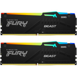   Kingston FURY 32 GB (2x16GB) DDR5 5600 MHz FURY Beast RGB (KF556C36BBEAK2-32)