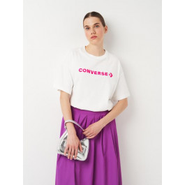   Converse Біла жіноча футболка  OS WORDMARK TEE con10026044-672