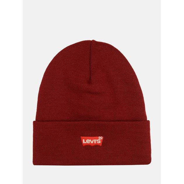 Levi's Шапка  Red batwing embroidered slouchy beanie 230791-11-84 Dark Bordeaux (7613417093119) - зображення 1