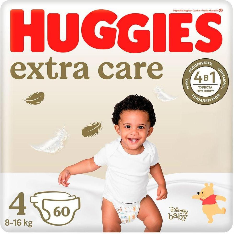 Huggies Extra Care Mega 4, 60 шт - зображення 1