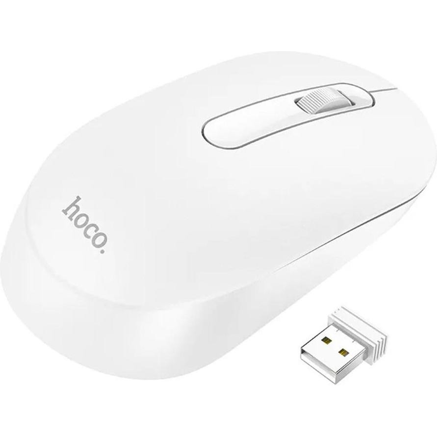 Hoco GM14 Platinum business wireless mouse White - зображення 1