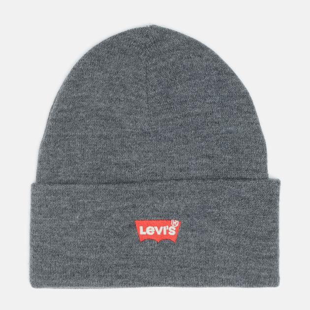 Levi's Шапка  Red Batwing Embroidered Beanie 230791-11-55 Regular Grey (7613417093089) - зображення 1