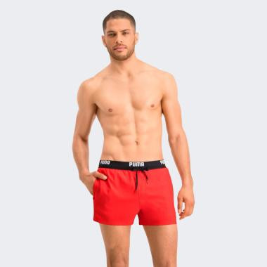 PUMA Червоні чоловічі шорти  SWIM MEN LOGO SHORT LENGTH SWIM SHORTS 1P 907659/02 - зображення 1