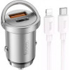 Hoco NZ10 Handy 1xUSB-C 1xUSB-A PD45W QC3.0 Silver - зображення 4