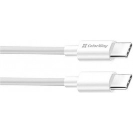   ColorWay USB Type-C to USB Type-C PD 100W 1m White (CW-CBPDCC058-WT)