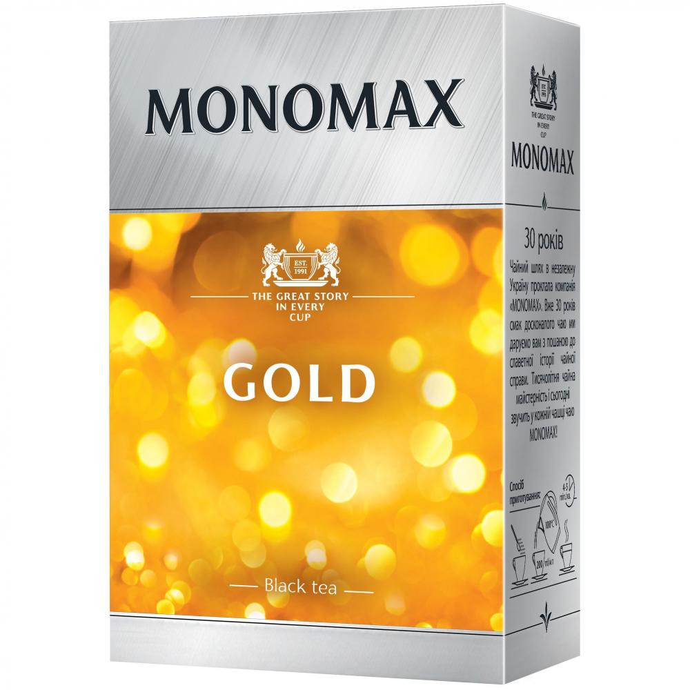 Мономах Чай черный байховый  Gold 90 г (4820097817819) - зображення 1