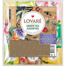   Lovare Чай зеленый ассорти  Assorted Green Tea 5 видов по 10 пакетиков (4820198878153)