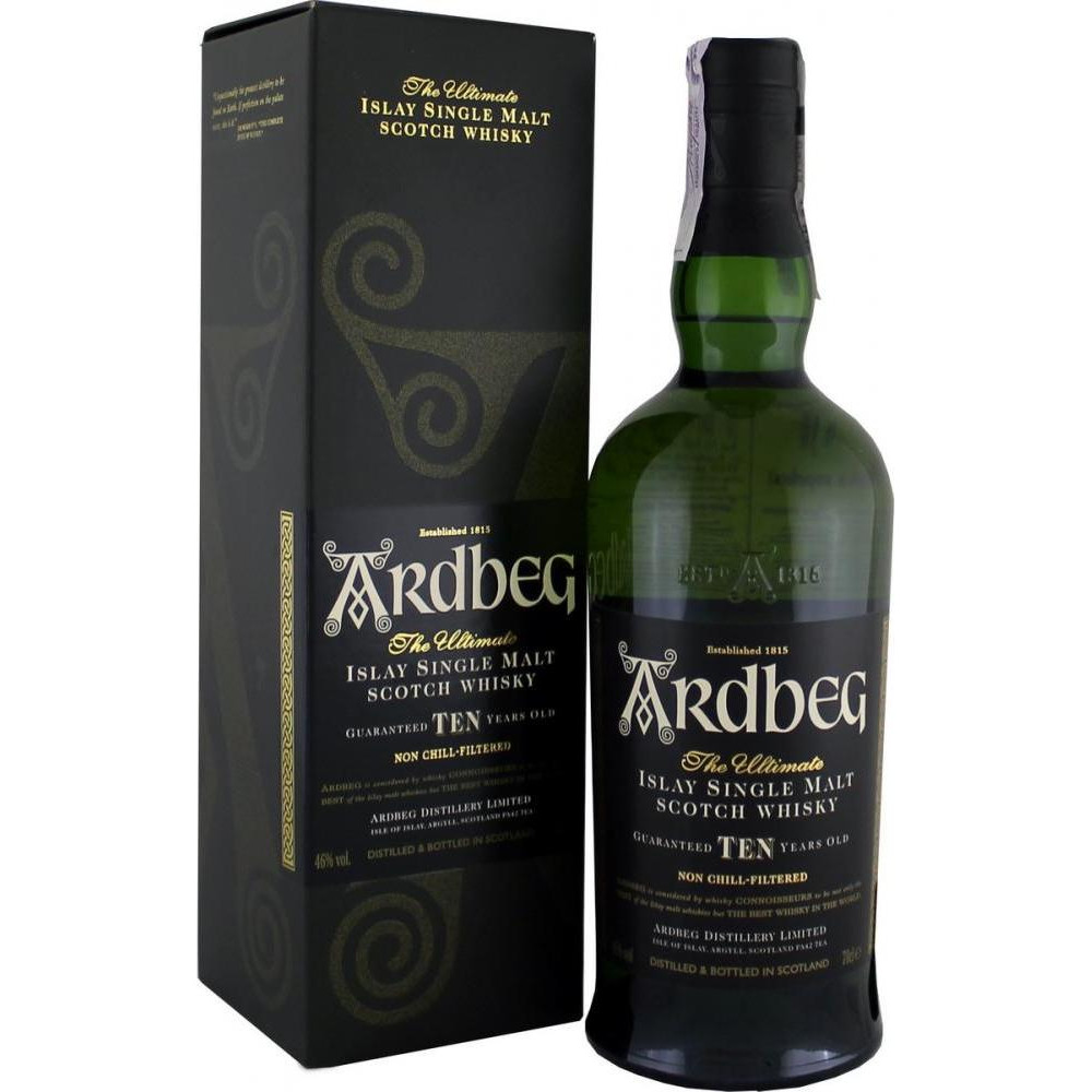 Ardbeg Віскі  10 років витримки 0,7 л 46% (5010494195286) - зображення 1