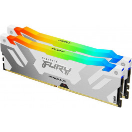   Kingston FURY 32 GB (2x16GB) DDR5 7200 MHz Renegade Silver/White RGB (KF572C38RWAK2-32)