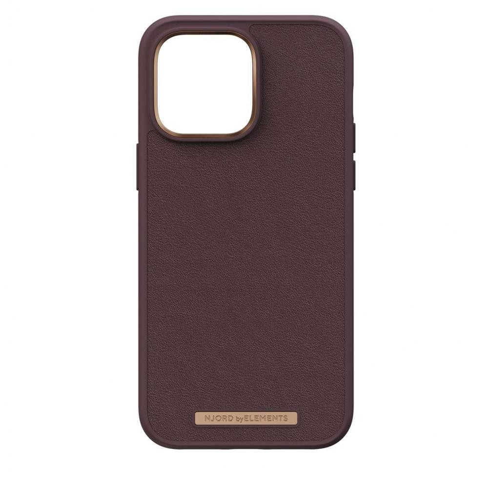 Njord Genuine Leather MagSafe Case for iPhone 14 Pro Dark Brown (NA43GL05U) - зображення 1